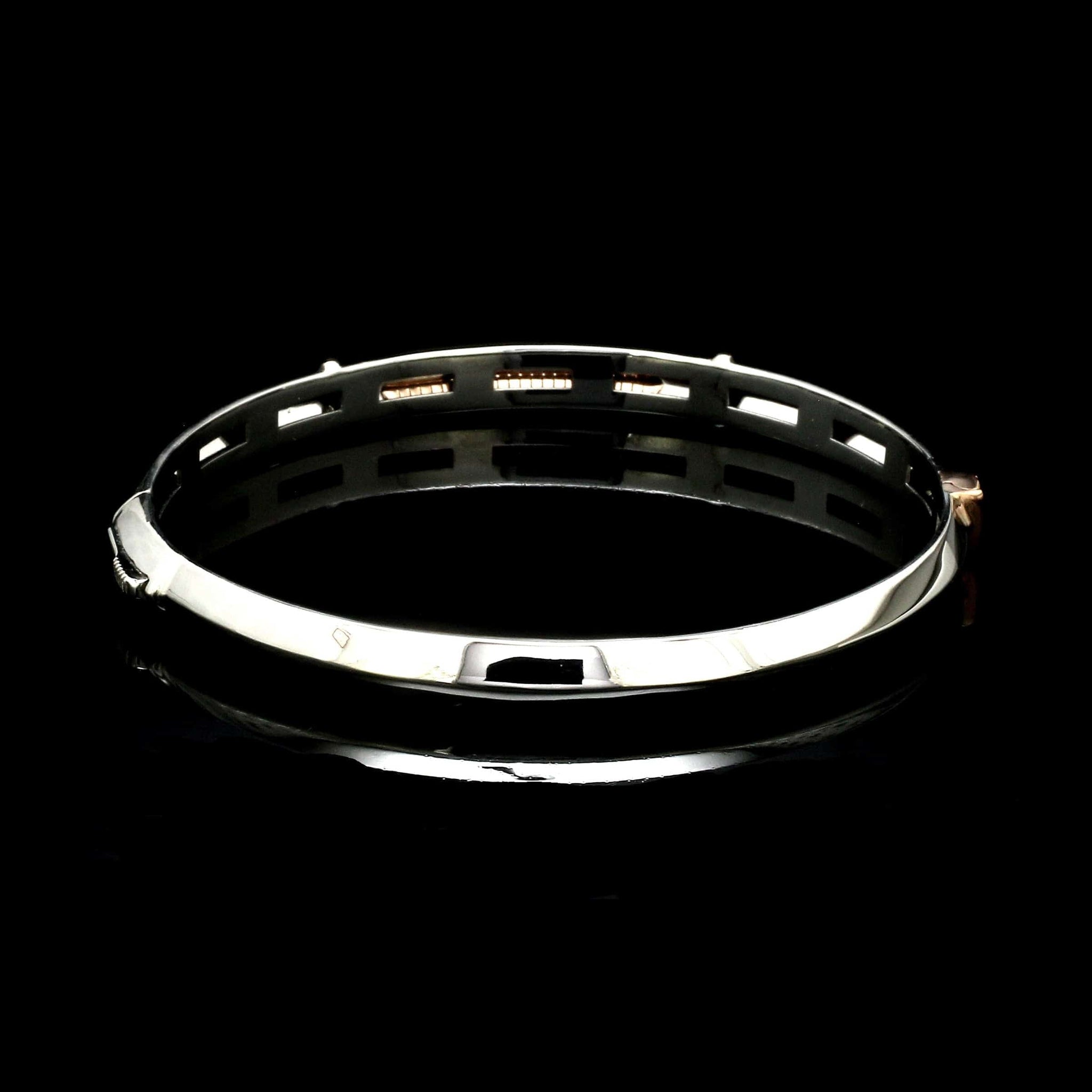 Jewelove™ Bangles & Bracelets Men of Platinum | 6mm Rose Gold with Bracelet for Men JL PTB MSD 109