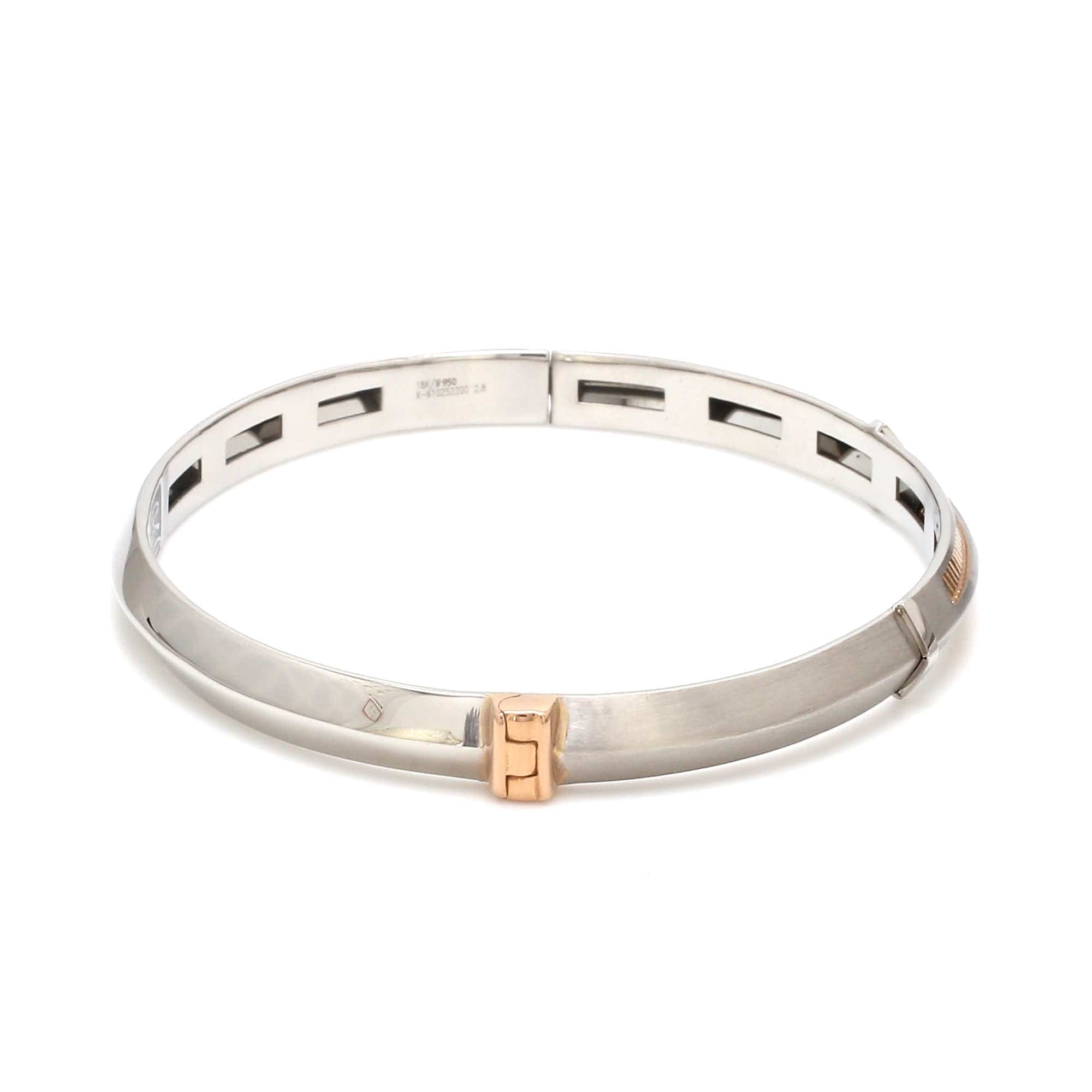 Jewelove™ Bangles & Bracelets Men of Platinum | 6mm Rose Gold with Bracelet for Men JL PTB MSD 109