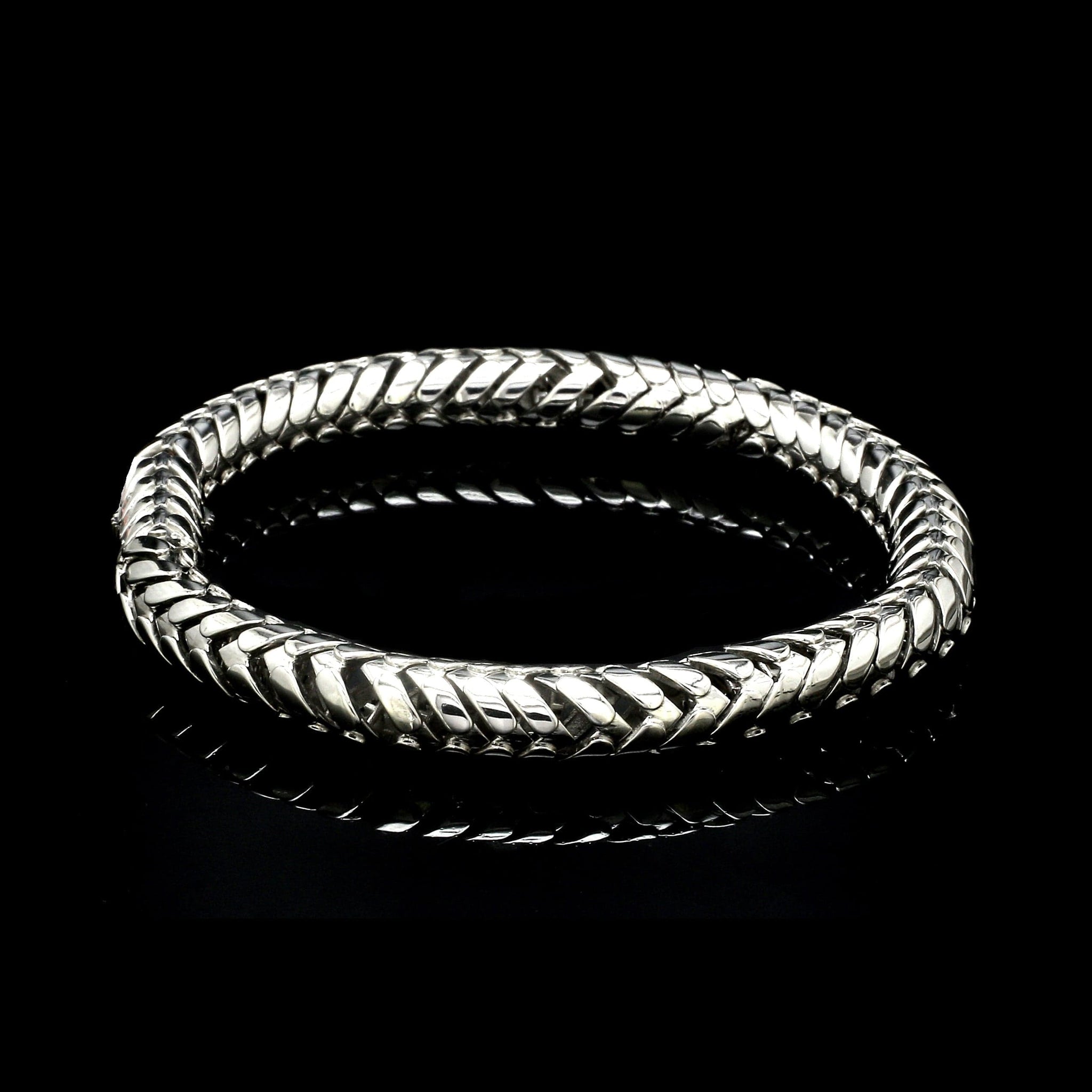 Jewelove™ Bangles & Bracelets Men of Platinum |  7.75mm Heavy Bracelet for Men JL PTB 1306