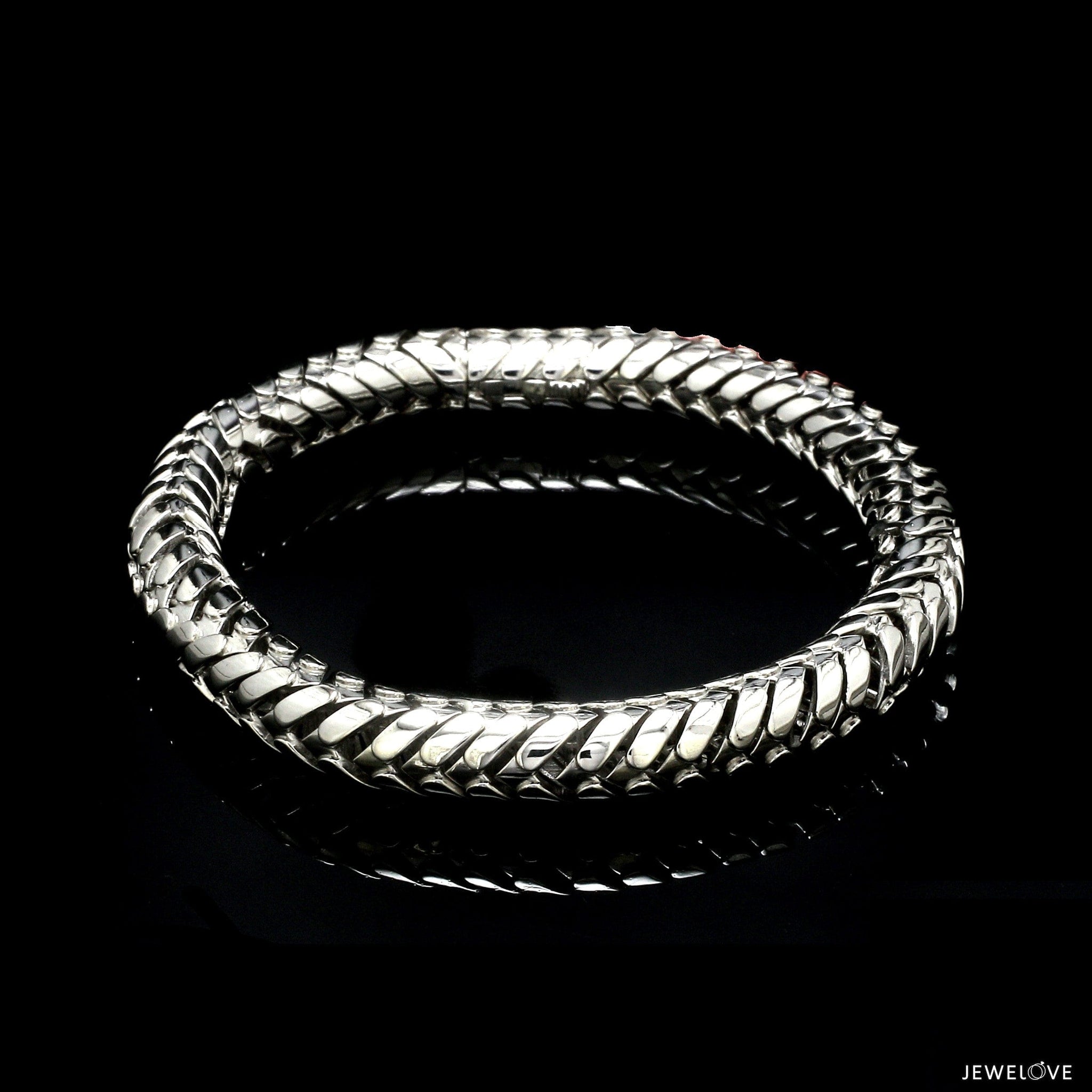 Jewelove™ Bangles & Bracelets Men of Platinum |  7.75mm Heavy Bracelet for Men JL PTB 1306