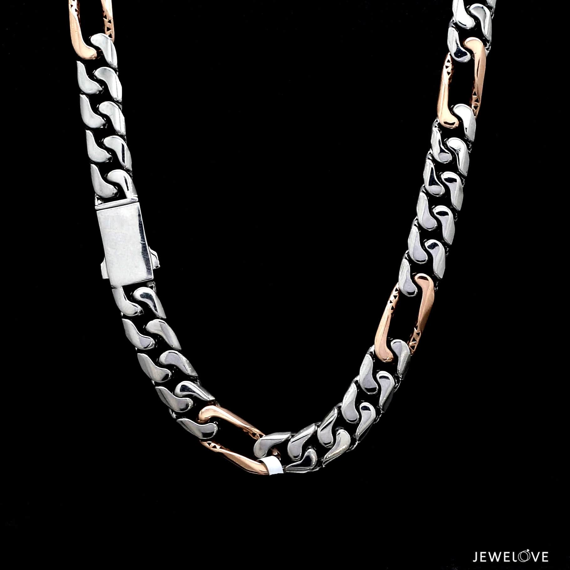 Men of Platinum Platinum Rose Gold Chain for Men JL PT CH