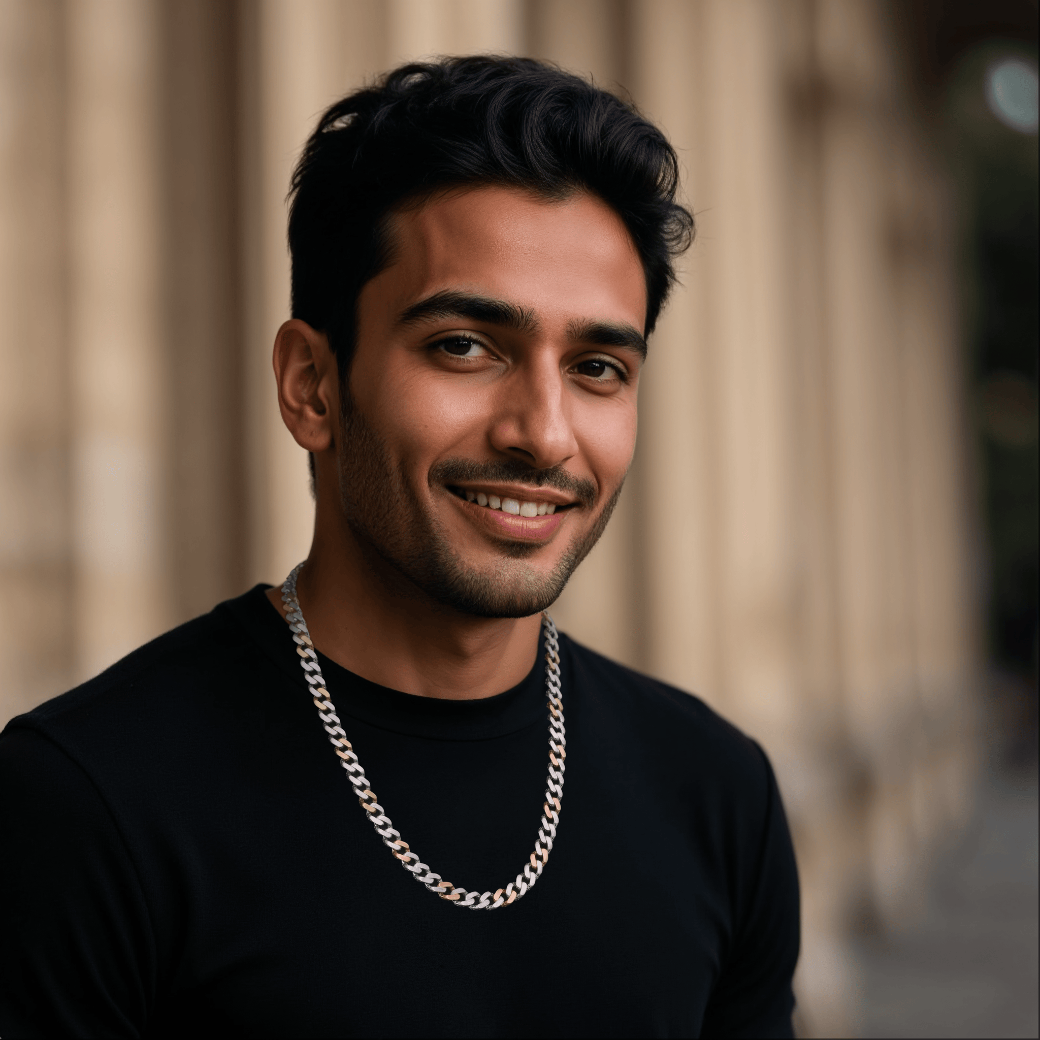 Jewelove™ Chains Men of Platinum | 7.75mm Platinum Rose Gold Double Side Heavy Chain for Men JL PT CH 1376