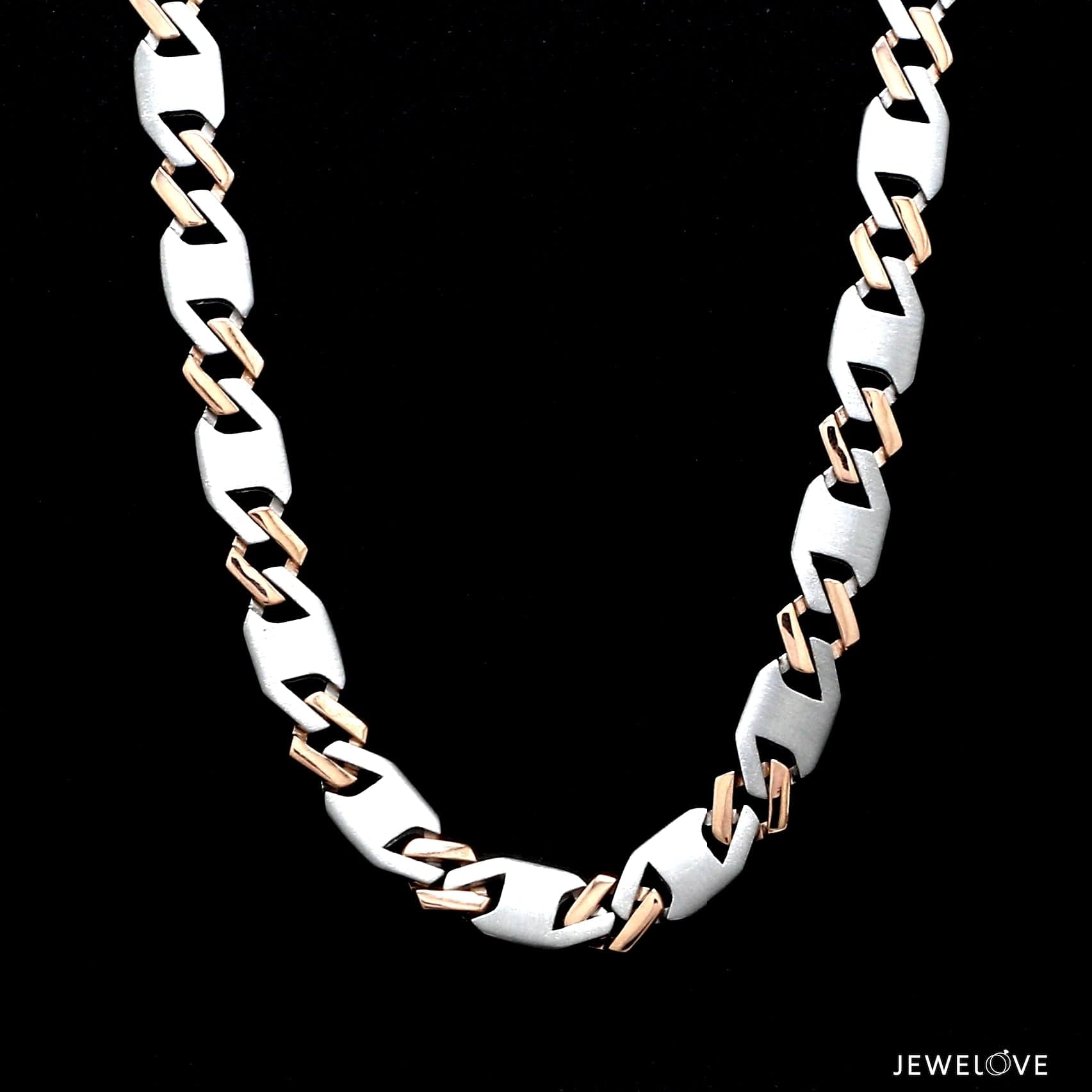 Men of Platinum Platinum Rose Gold Heavy Chain for Men JL