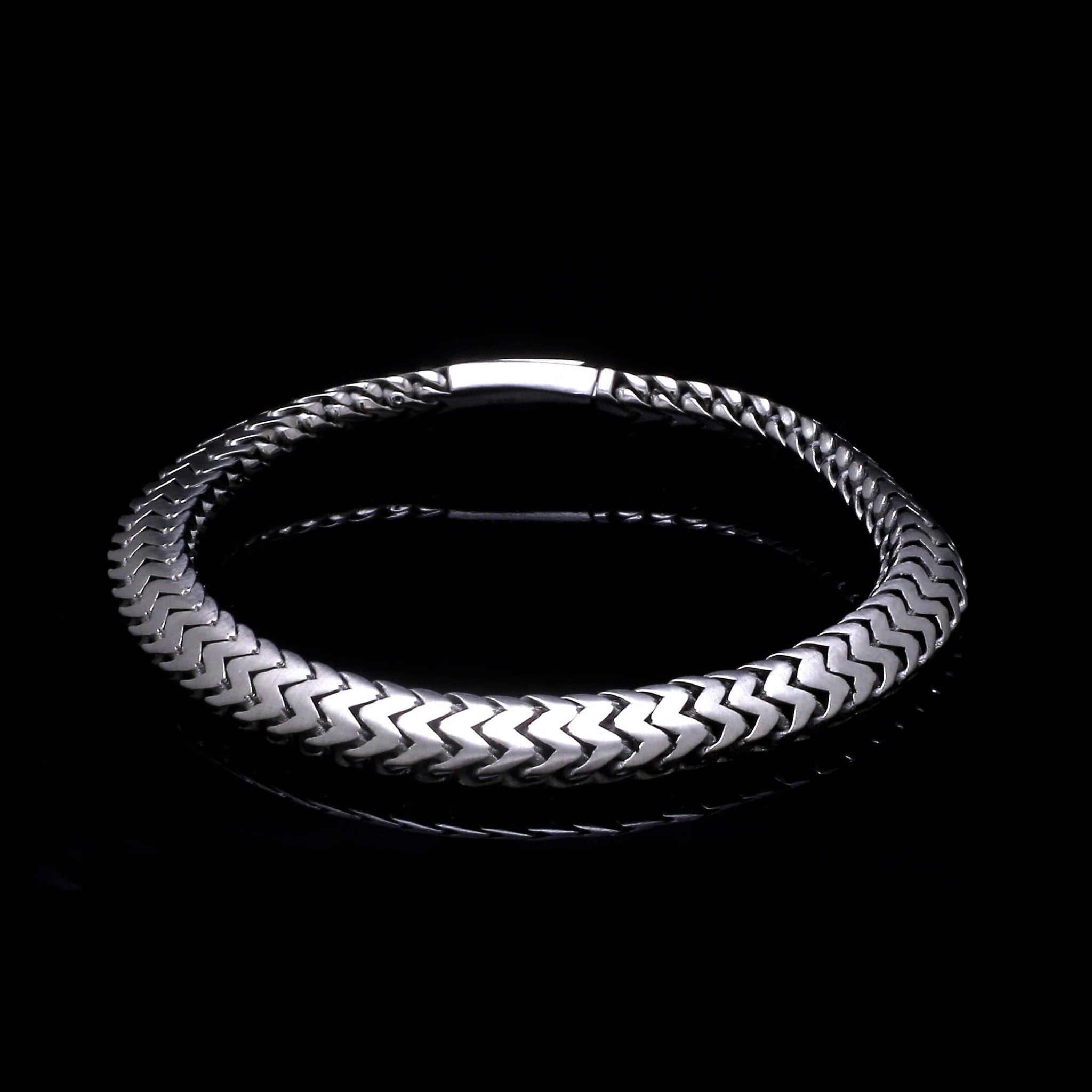 Jewelove™ Bangles & Bracelets Men of Platinum | Black Bracelet with Matte Finish for Men JL PTB 1320