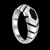 Jewelove™ Rings Men's band only Men of Platinum | Black Enamel Ring for Men JL PT 1310