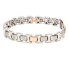 Jewelove™ Bangles & Bracelets Men of Platinum | Bracelet with Rose Gold for Men JL PTB 786