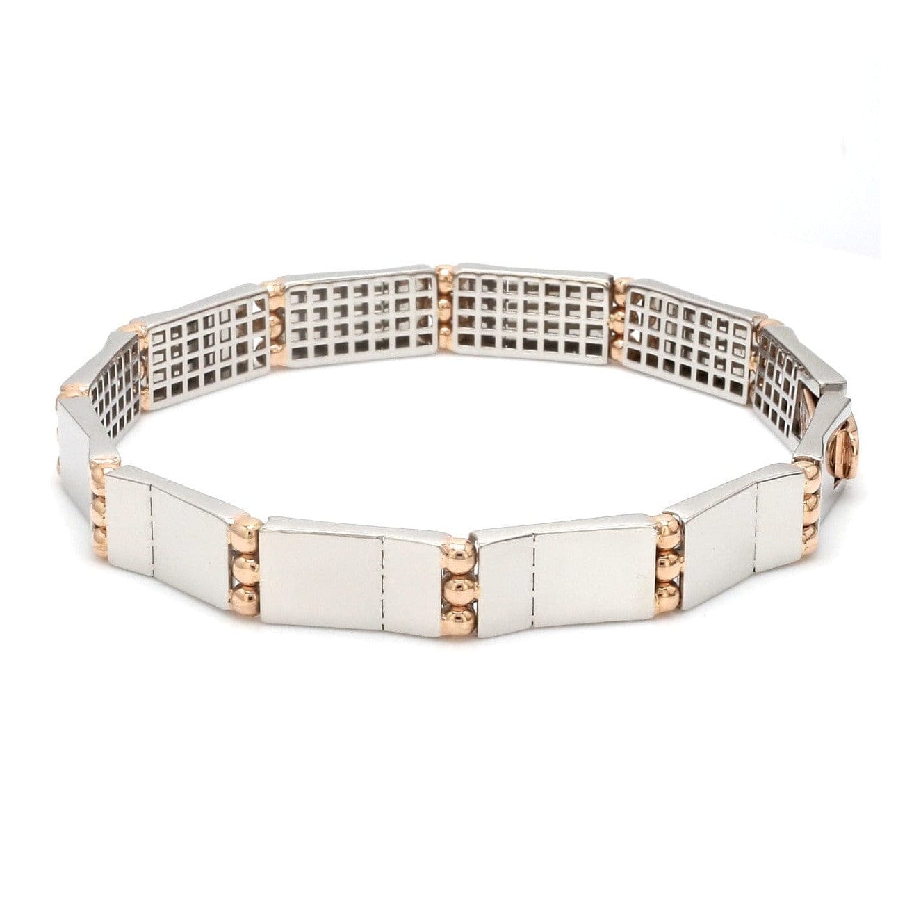 Jewelove™ Bangles & Bracelets Men of Platinum | Bracelet with Rose Gold for Men JL PTB 788