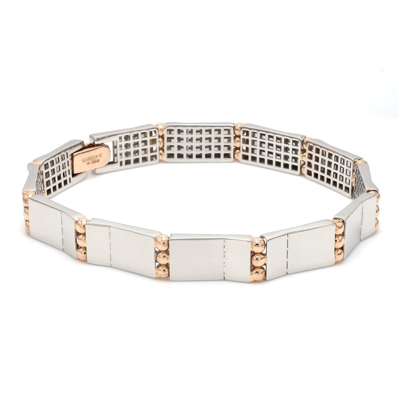 Jewelove™ Bangles & Bracelets Men of Platinum | Bracelet with Rose Gold for Men JL PTB 788