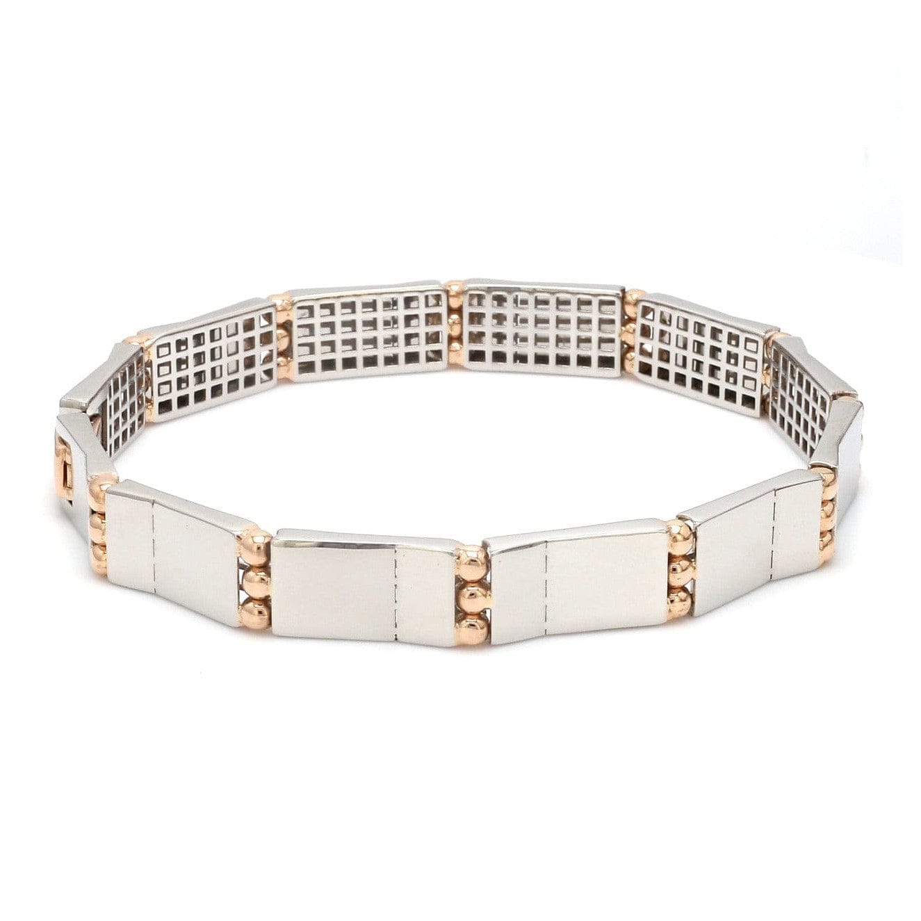 Jewelove™ Bangles & Bracelets Men of Platinum | Bracelet with Rose Gold for Men JL PTB 788