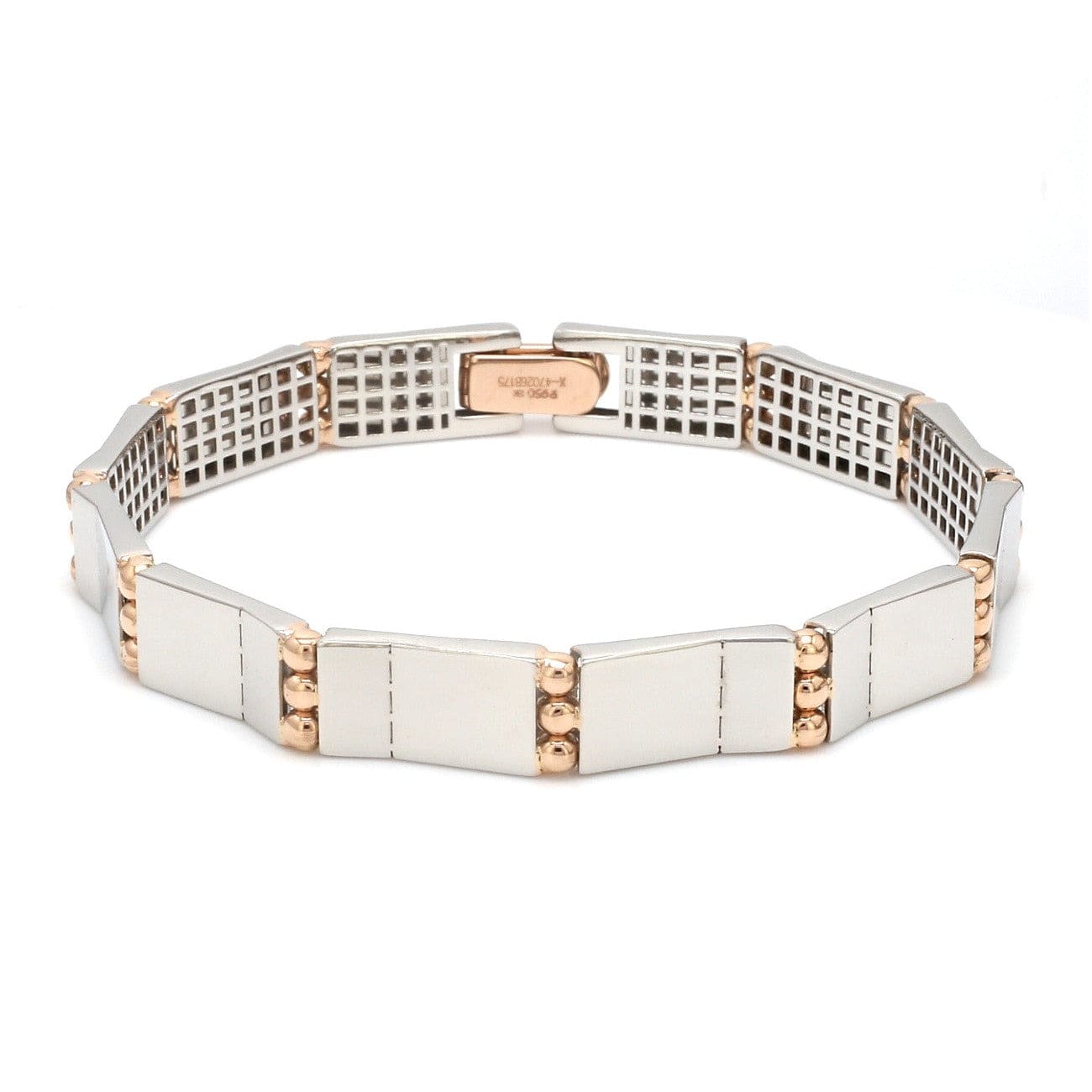 Jewelove™ Bangles & Bracelets Men of Platinum | Bracelet with Rose Gold for Men JL PTB 788