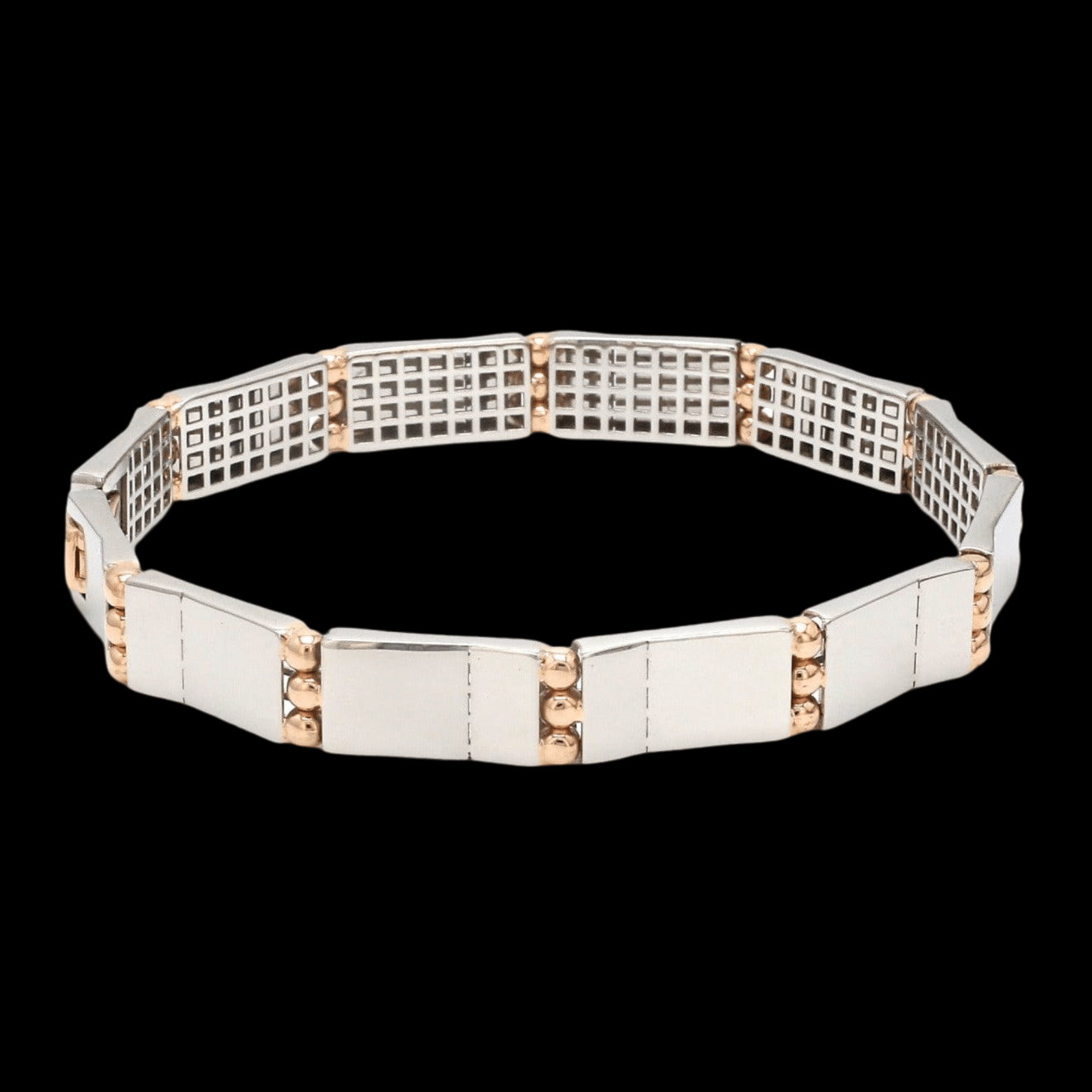 Jewelove™ Bangles & Bracelets Men of Platinum | Bracelet with Rose Gold for Men JL PTB 788