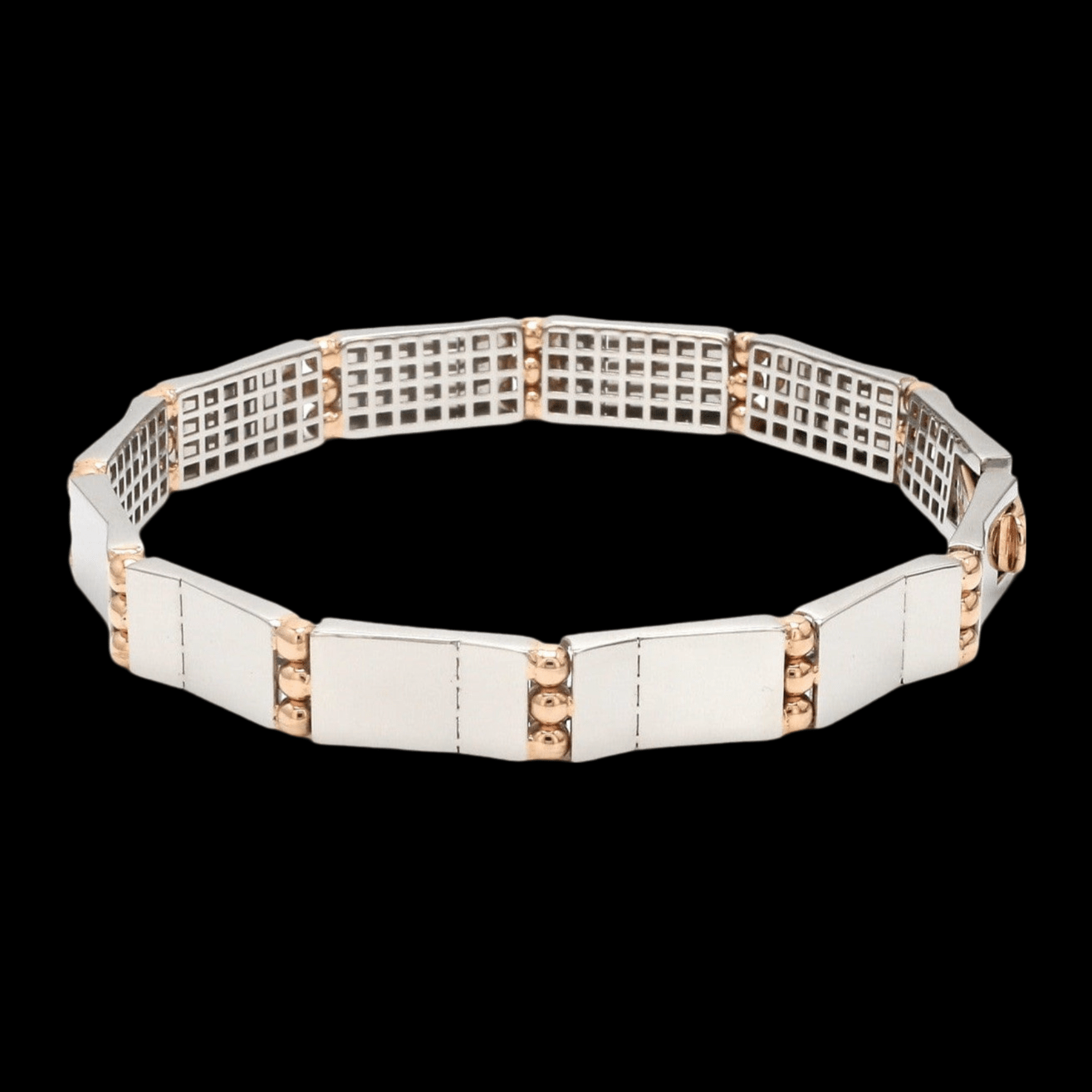 Jewelove™ Bangles & Bracelets Men of Platinum | Bracelet with Rose Gold for Men JL PTB 788