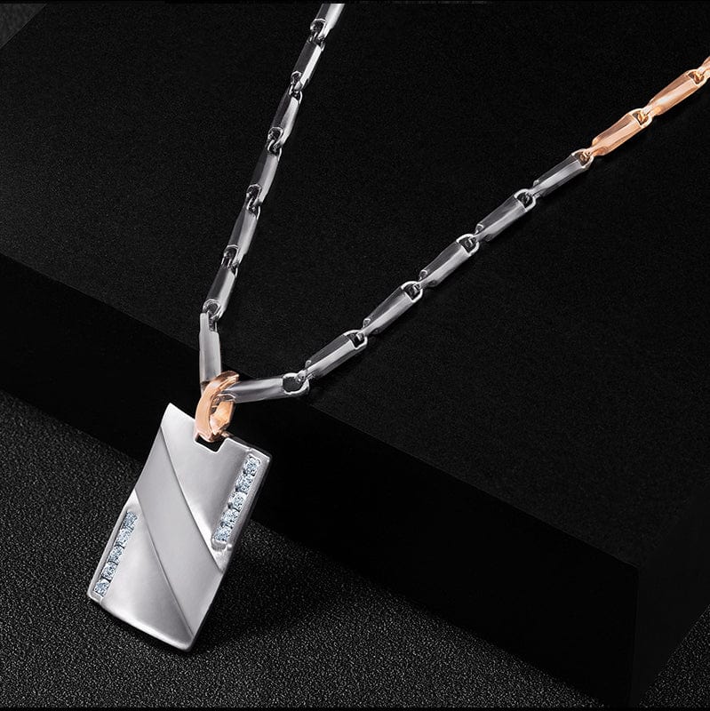Men Platinum Jewelry Necklace Zaheer Platinum Name Pendant