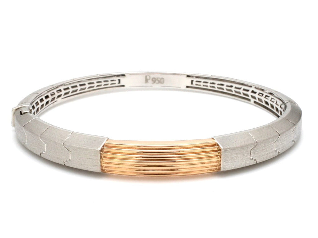 Jewelove™ Bangles & Bracelets Men of Platinum | Designer Platinum Gold Fusion Kada for Leaders JL PTB 648-A