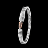 Jewelove™ Bangles & Bracelets Men of Platinum | Designer Platinum Kada with Rose Gold for Men JL PTB 1191