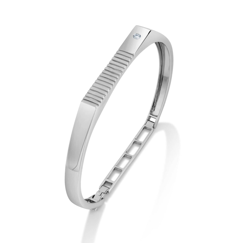 Jewelove™ Bangles & Bracelets SI IJ Men of Platinum | Diamond Bracelet for Men JL PTB 806