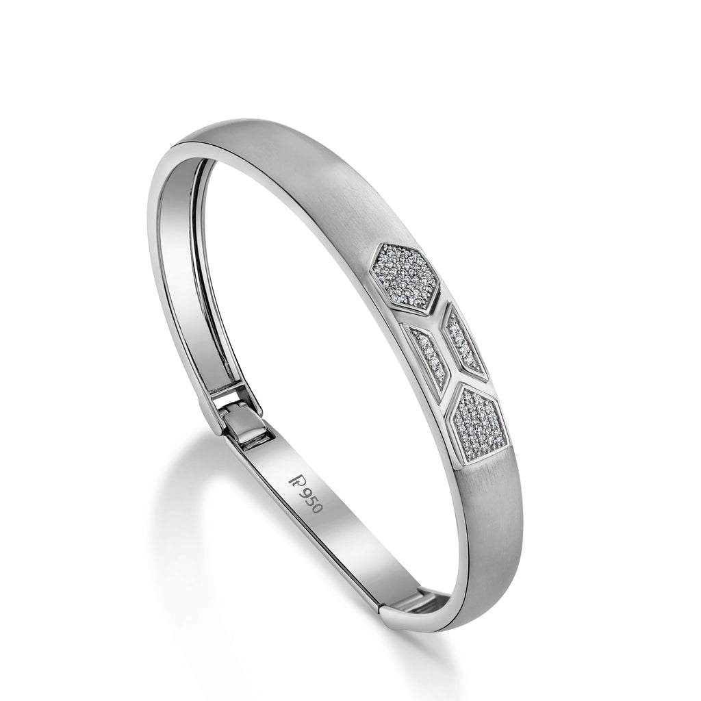 Jewelove™ Bangles & Bracelets Men of Platinum | Diamonds Bracelet for Men JL PTB 792