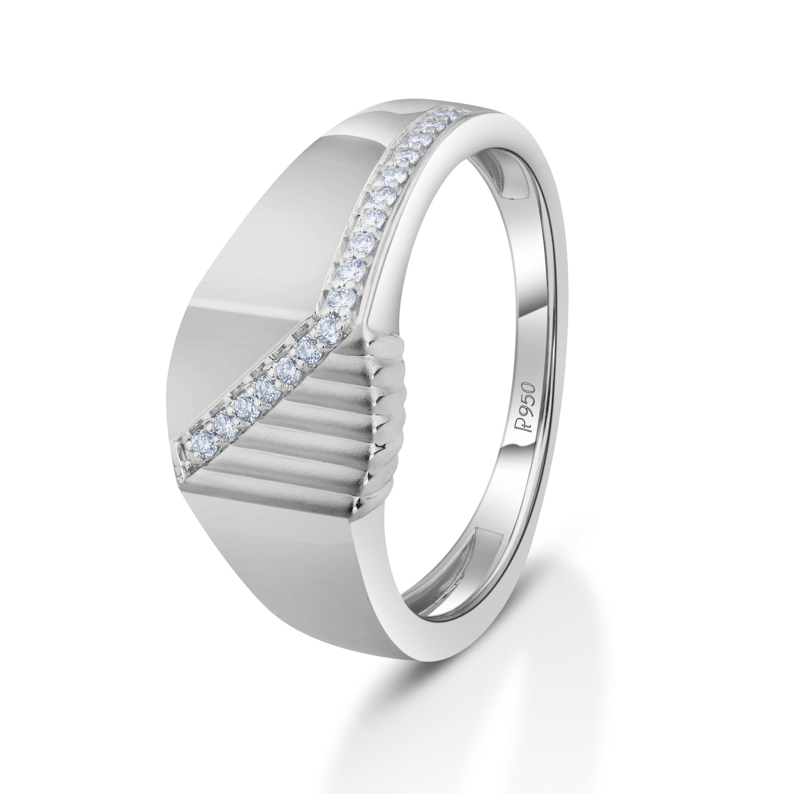 925 Silver Plated Platinum Ring Moissanite Diamond Ring Men's Wedding Ring  - Rings - AliExpress