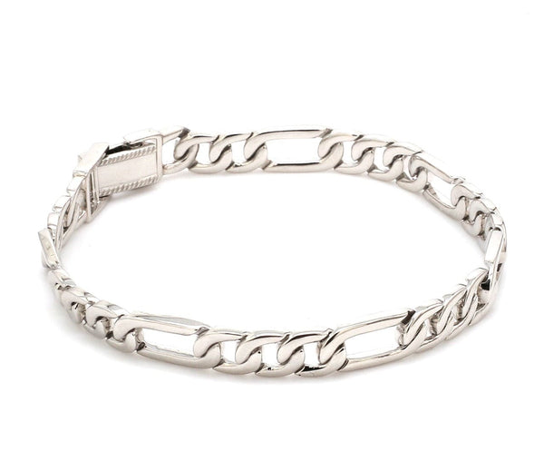 Jewelove™ Bangles & Bracelets Men of Platinum | Heavy Figaro Platinum Bracelet JL PTB 1045