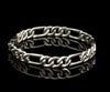Jewelove™ Bangles & Bracelets 8 inches Men of Platinum | Heavy Figaro Platinum Sachin Bracelet JL PTB 1045