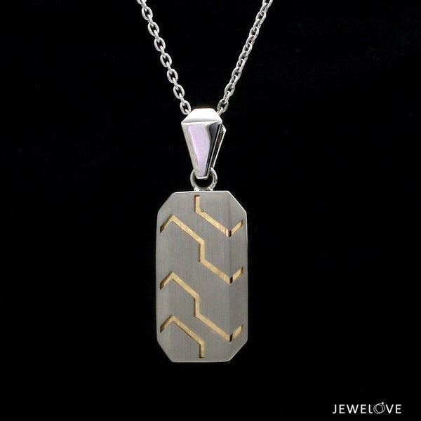 Jewelove™ Pendants Men of Platinum | Pendant for Men with Rose Gold JL PT P 285