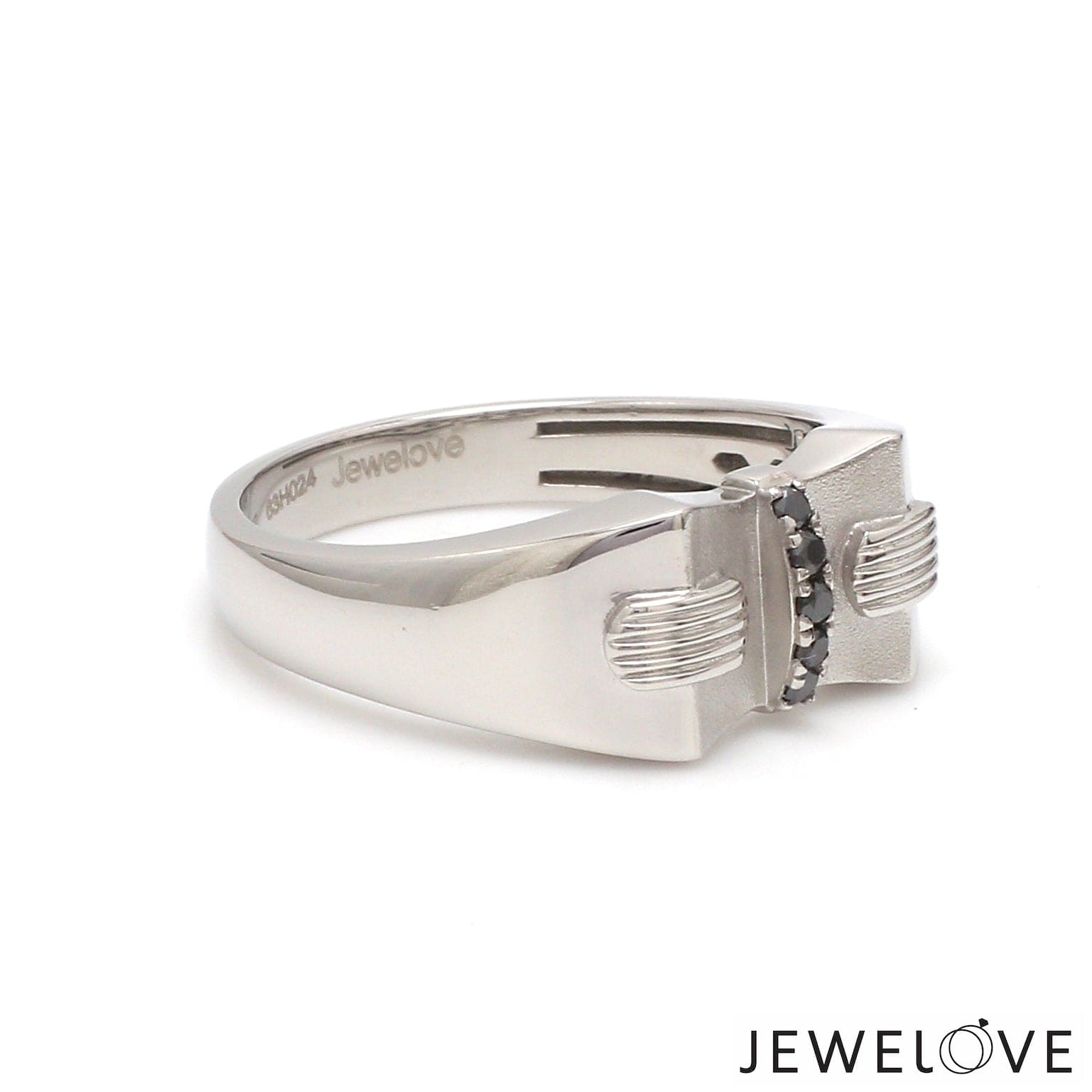 Princess Cut Square Split Halo Engagement Ring With Black Lab Diamond In  18K White Gold | Fascinating Diamonds