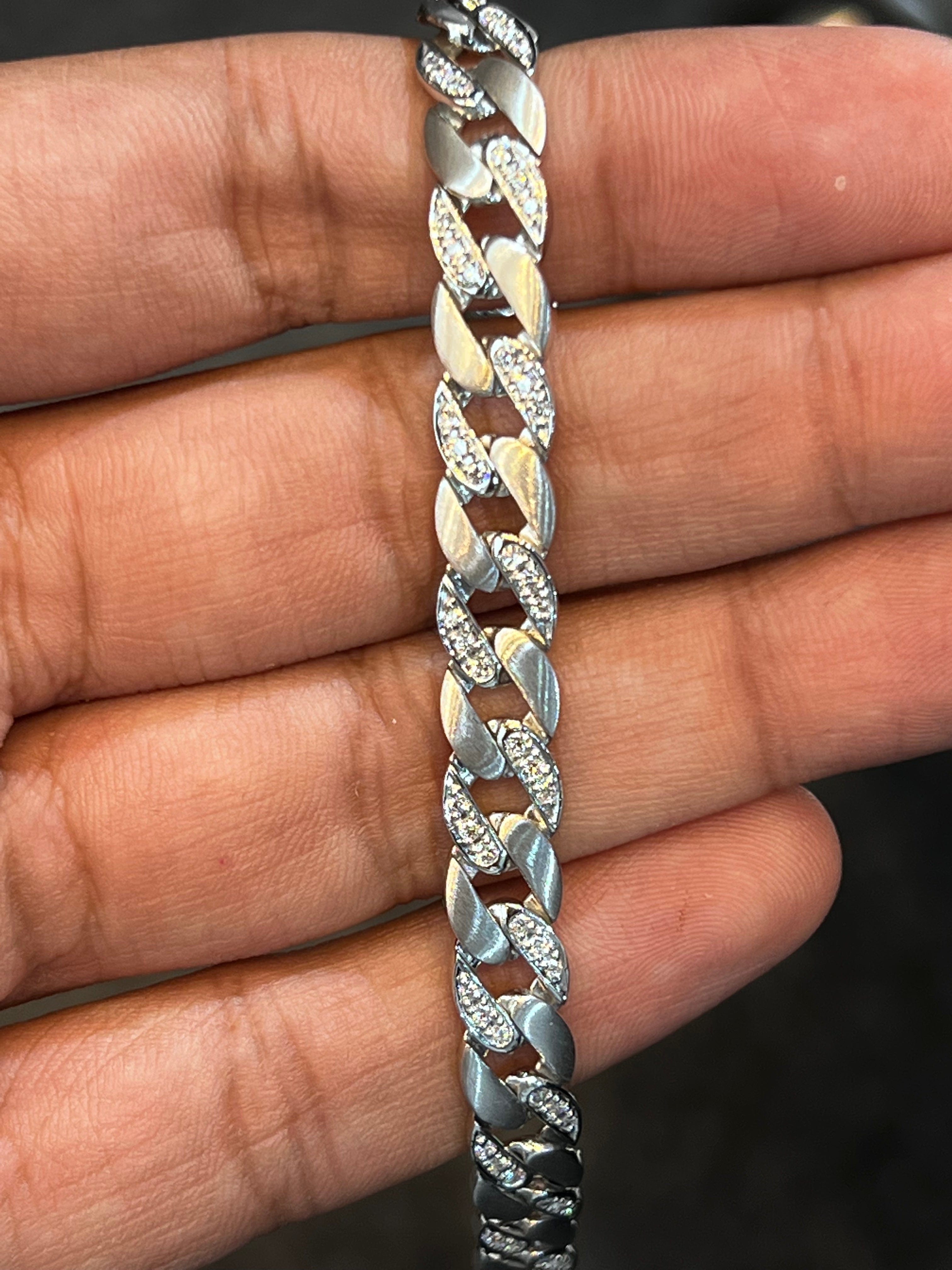 Men of Platinum Platinum Diamond Cuban Bracelet JL PTB 1099