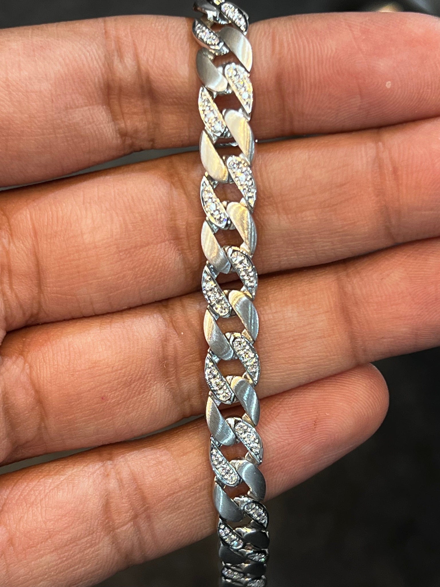 Men of Platinum Platinum Diamond Cuban Bracelet JL PTB 1099