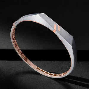 Men of Platinum Platinum Rose Gold Bracelet for Men JL PTB