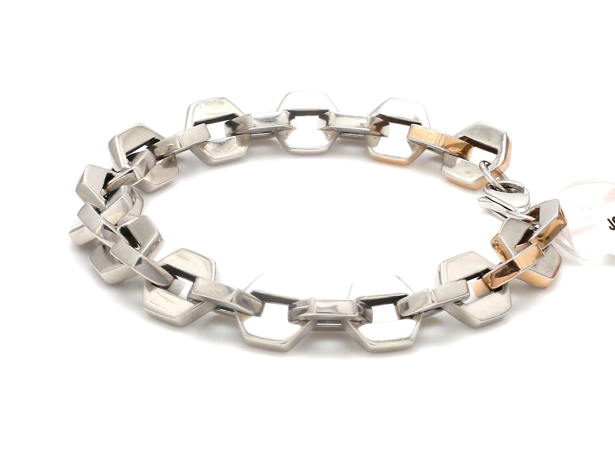 Jewelove™ Bangles & Bracelets Men of Platinum | Platinum & Rose Gold Bracelet for Men JL PTB 1308