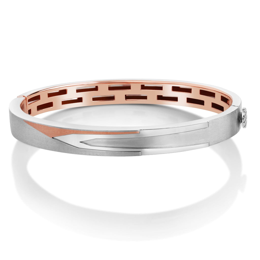 Jewelove™ Bangles & Bracelets Men of Platinum | Platinum & Rose Gold Bracelet for Men JL PTB 805