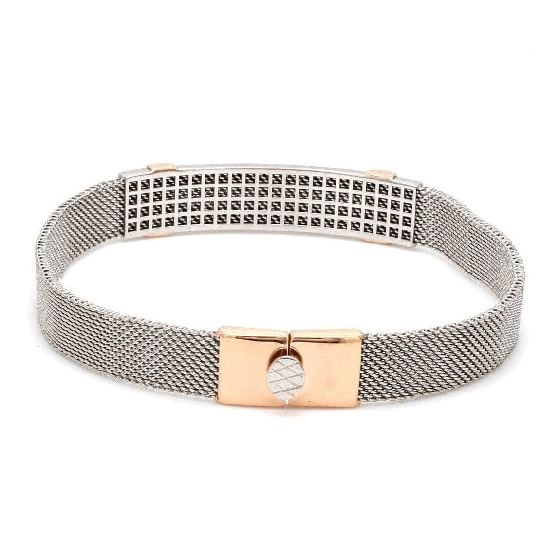 Jewelove™ Bangles & Bracelets Men of Platinum| Platinum & Rose Gold Bracelet for Men JL PTB 813