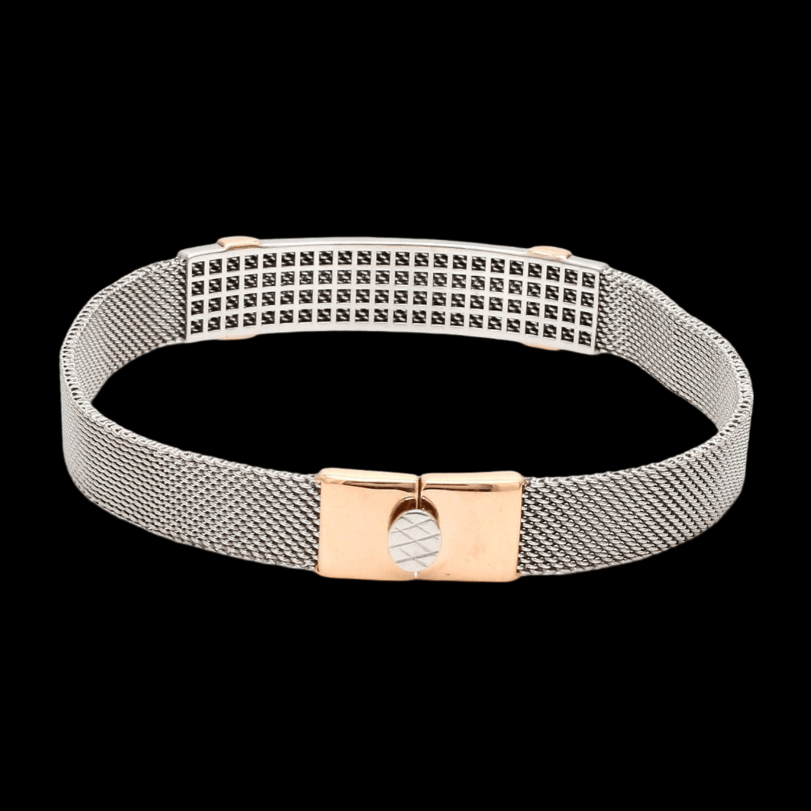Jewelove™ Bangles & Bracelets Men of Platinum| Platinum & Rose Gold Bracelet for Men JL PTB 813