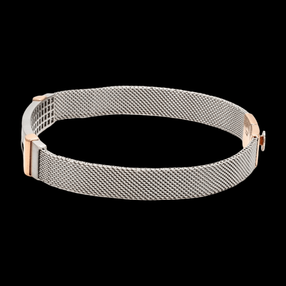 Jewelove™ Bangles & Bracelets Men of Platinum| Platinum & Rose Gold Bracelet for Men JL PTB 813