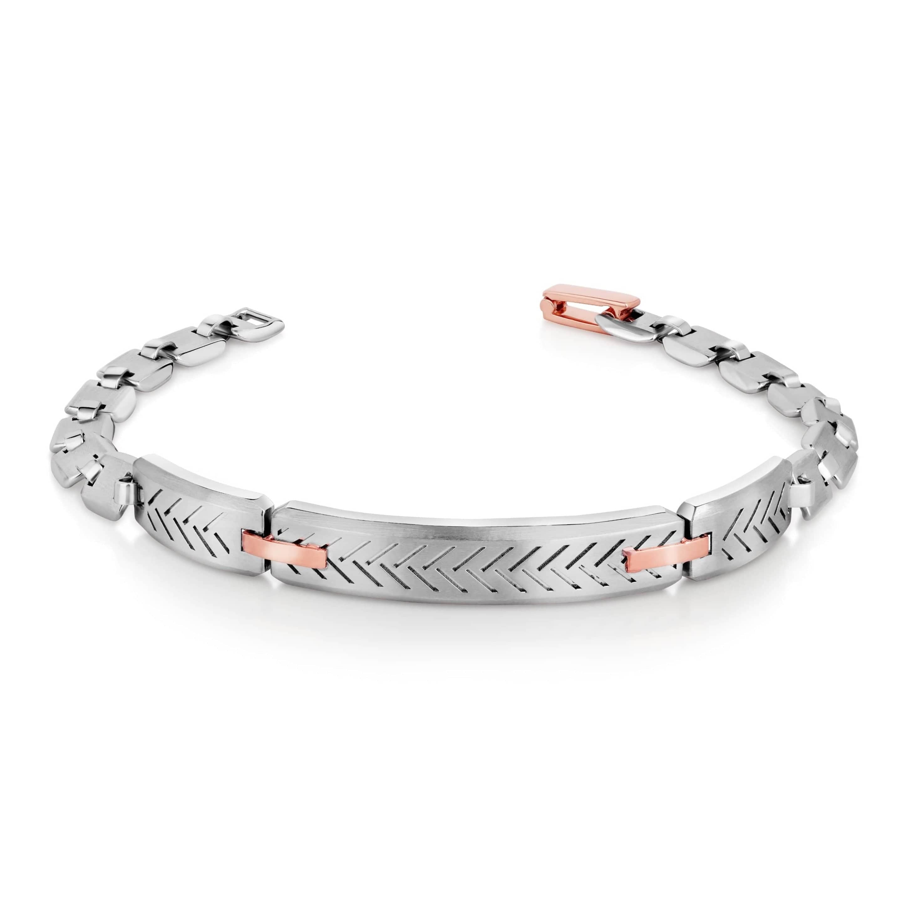 Men of Platinum| Platinum Rose Gold Bracelet for Men JL PTB 816