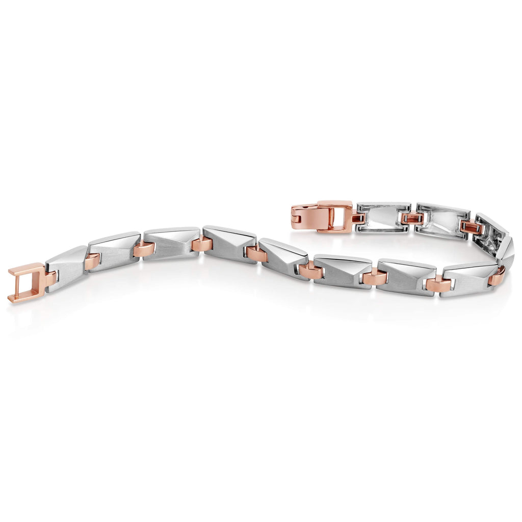 Jewelove™ Bangles & Bracelets Men of Platinum | Platinum Rose Gold Bracelet JL PTB 821