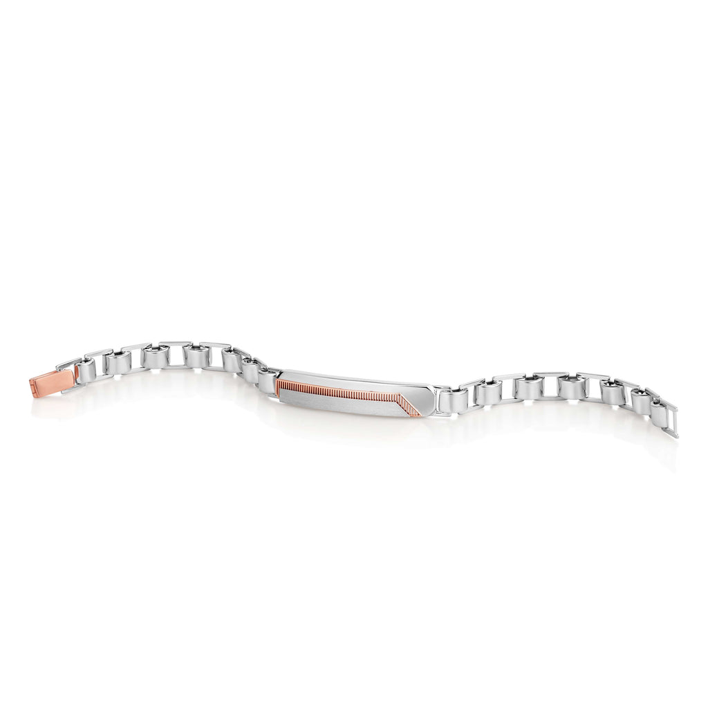 Jewelove™ Bangles & Bracelets Men of Platinum | Platinum Rose Gold Bracelet JL PTB 823