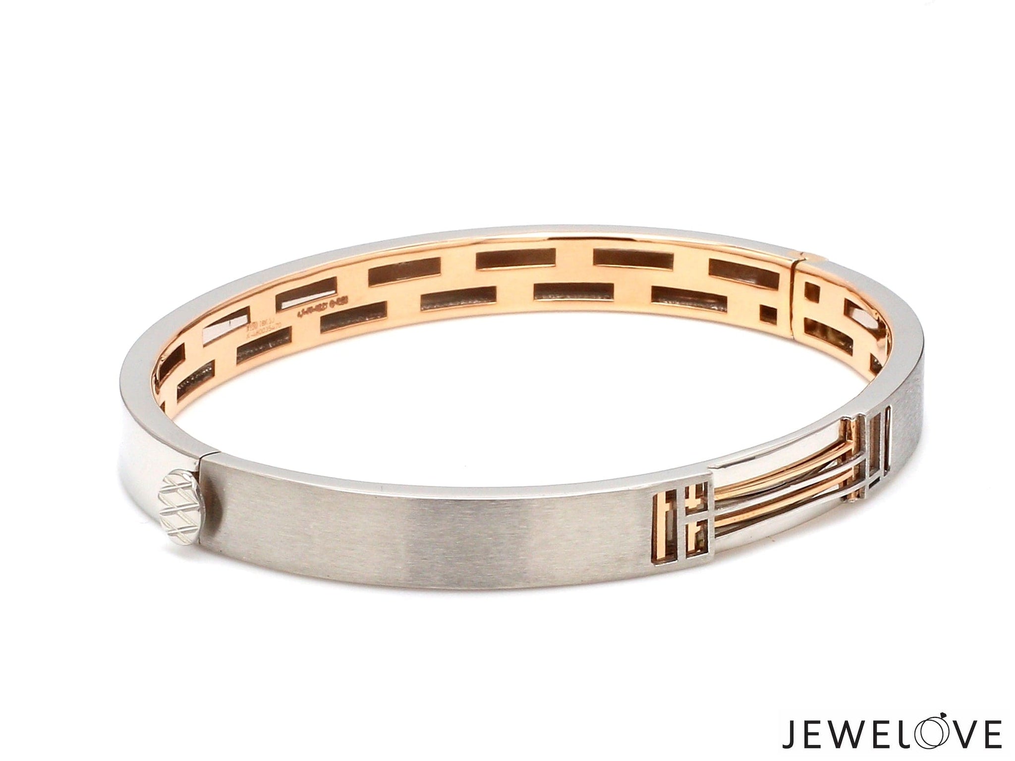 Jewelove Designer Platinum & Yellow Gold Bracelet for Men JL PTB 1056