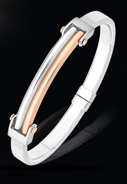 Jewelove™ Bangles & Bracelets Men of Platinum | Rose Gold  Bracelet for Men JL PTB 1269