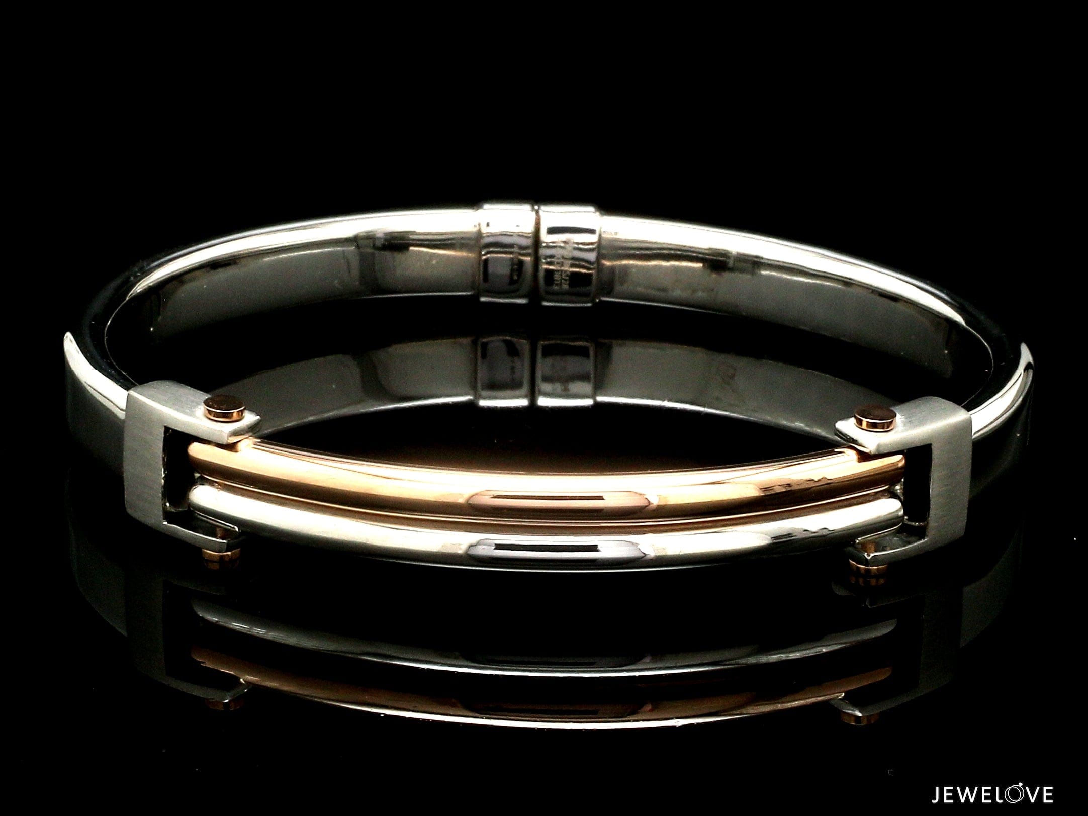 Black Ring Bracelet 14k Gold plated