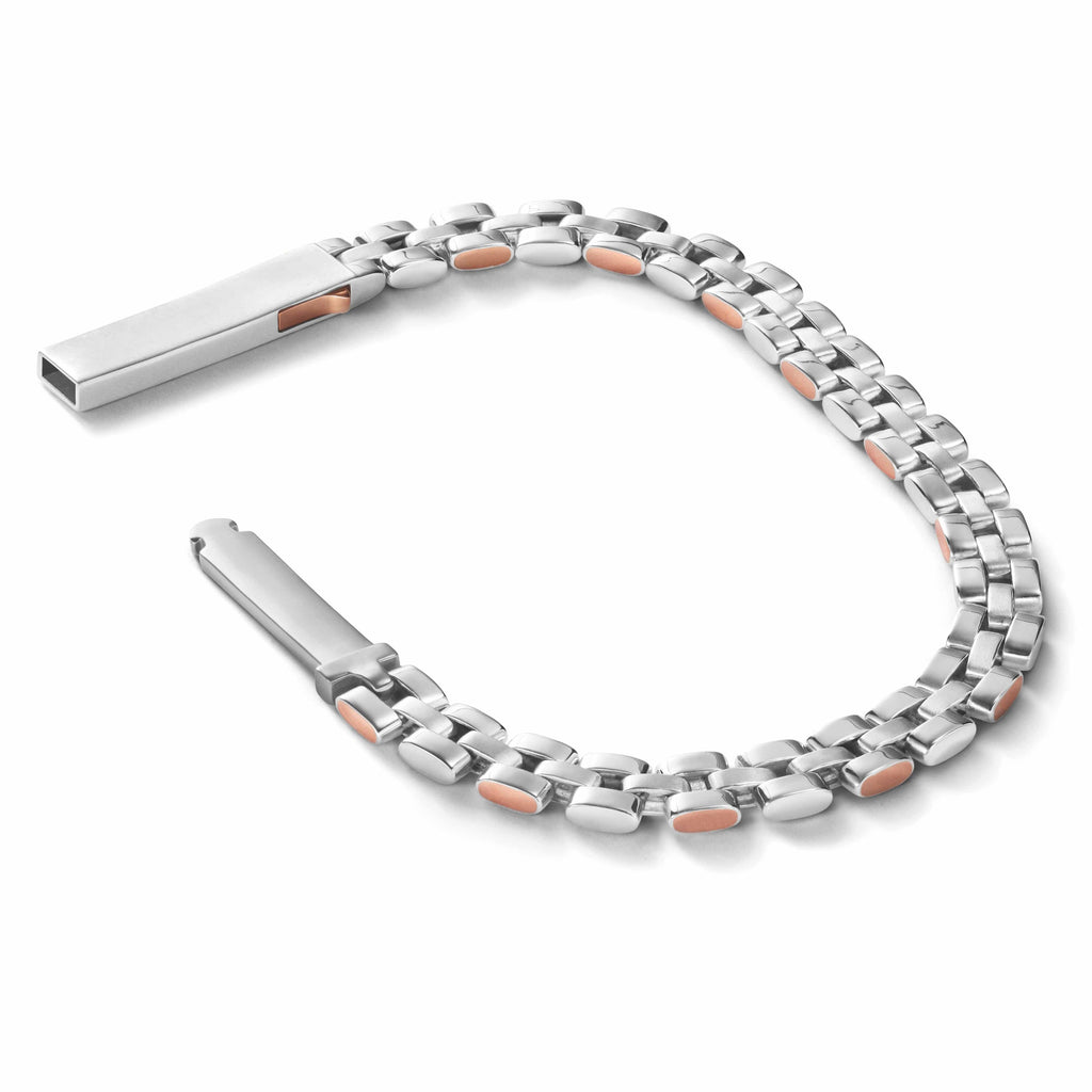 Jewelove™ Bangles & Bracelets Men of Platinum | Rose Gold Fusion Bracelet for Men JL PTB 650