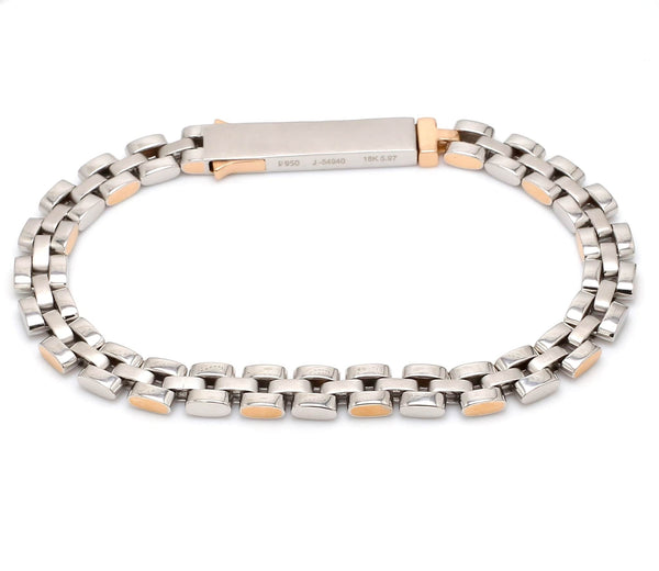 Jewelove™ Bangles & Bracelets Men of Platinum | Rose Gold Fusion Bracelet for Men JL PTB 650