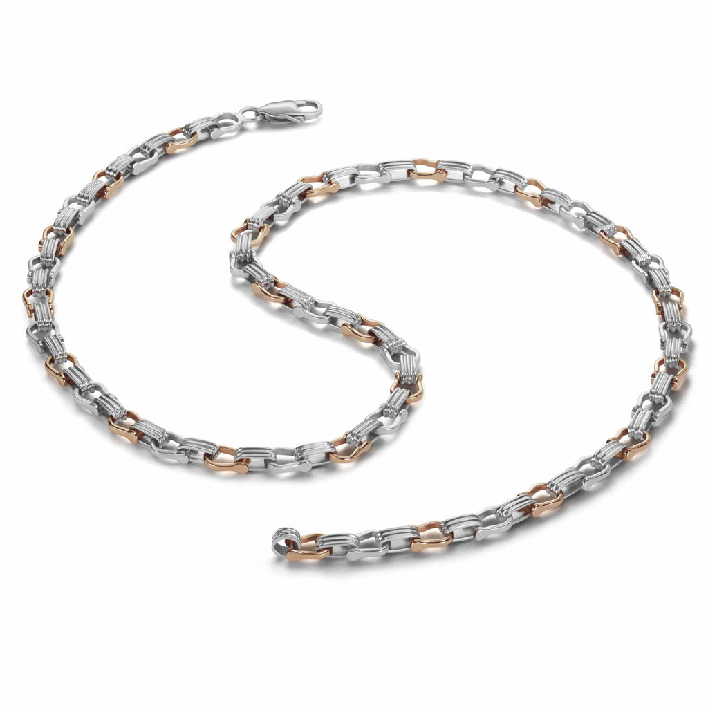 Jewelove™ Chains Men of Platinum | Rose Gold Fusion Chain for Men JL PT 761
