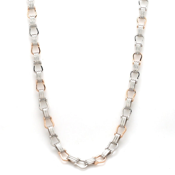 Jewelove™ Chains Men of Platinum | Rose Gold Fusion Chain for Men JL PT 761