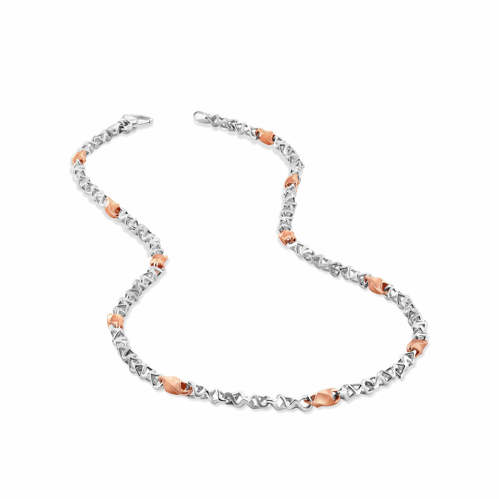 Jewelove™ Chains Men of Platinum | Rose Gold Fusion Chain for Men JL PT CH 1243