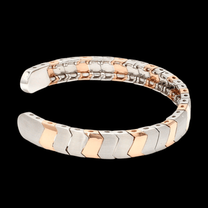 Men of Platinum Rose Gold Fusion Cuff Bracelet for Men JL PTB 649