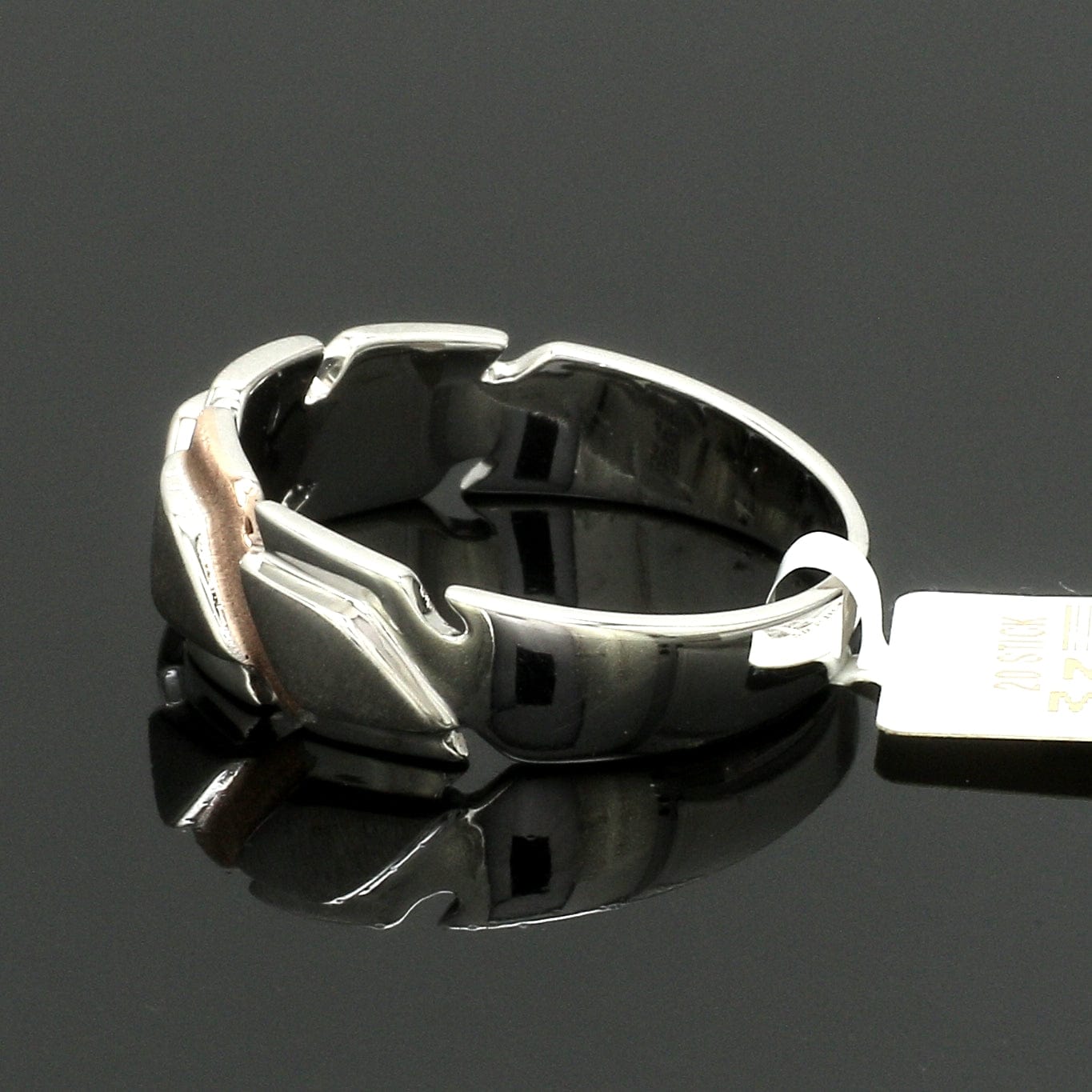 Jewelove™ Rings Men's band only Men of Platinum | Rose Gold Heavy Ring for Men JL PT MSD 110