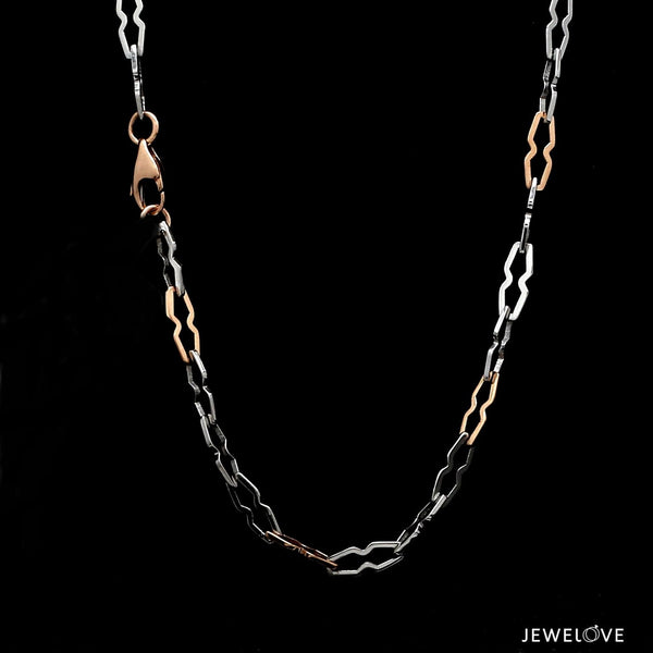 Jewelove™ Chains Men of Platinum | Rose Gold Links Chain for Men JL PT CH 1249-A
