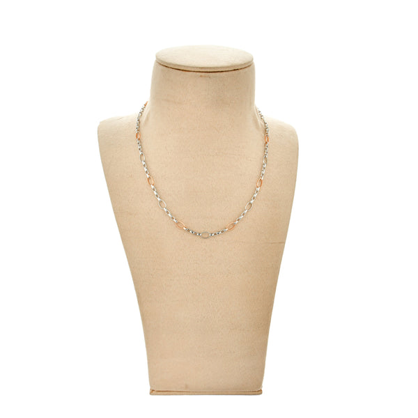 Jewelove™ Chains Men's Linked Platinum Chain with Rose Gold in Between JL PT CH 889