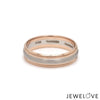 Jewelove™ Rings Women's Band only Milgrain Edge Platinum & Rose Gold Couple Rings JL PT 636-A